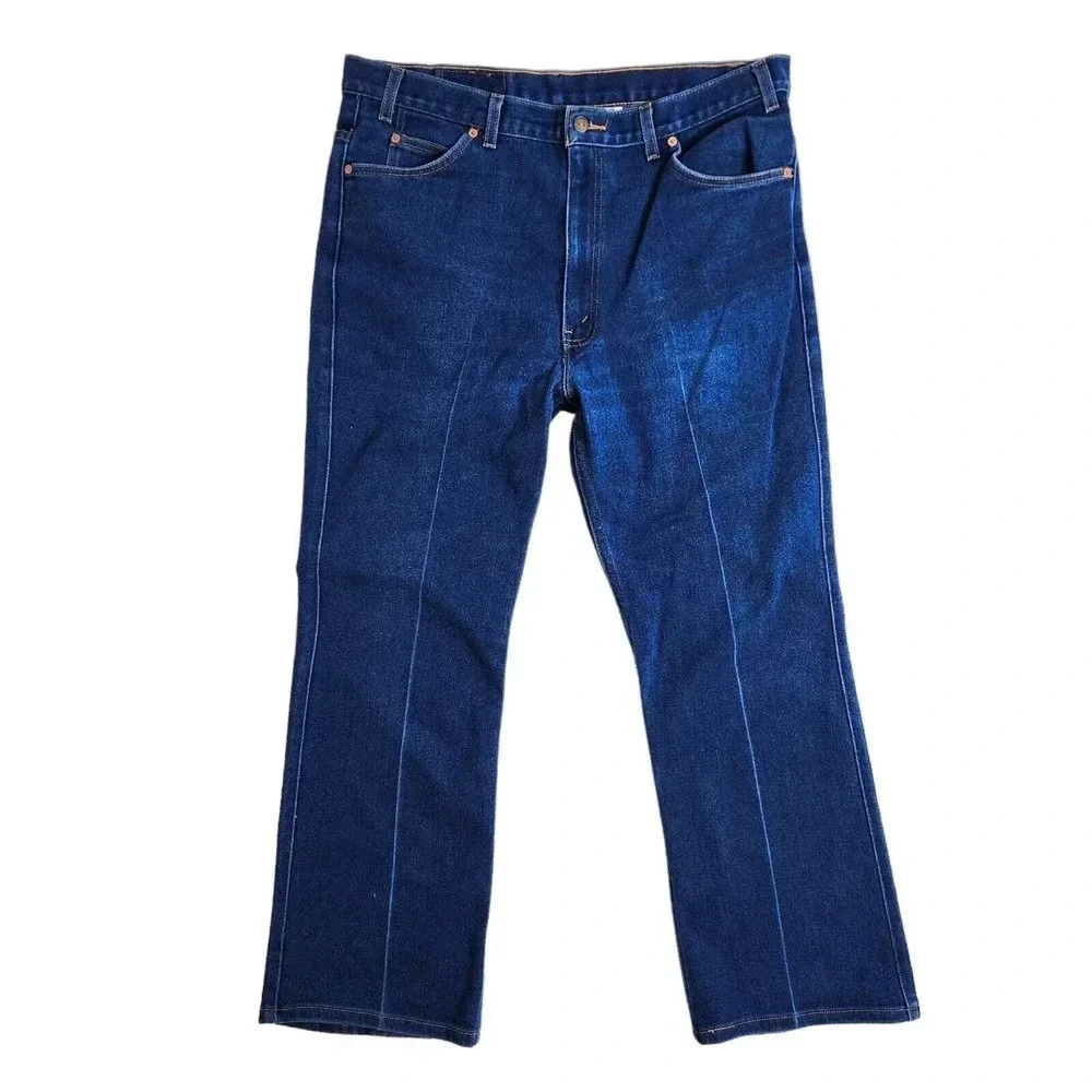 Vintage Levi's 517 Jeans 517-2017 Bootcut Size 38 x 29 Men's Crease Denim‎ Blue
